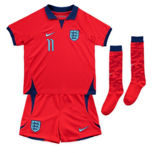 England Marcus Rashford #11 Bortedraktsett Barn VM 2022 Kortermet (+ Korte bukser) England Marcus Rashford #11 Bortedraktsett Barn VM 2022 Kortermet (+ Korte bukser)
